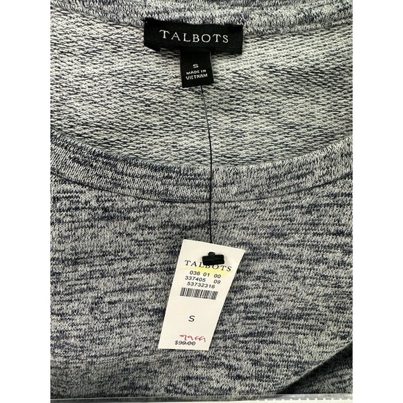 NWT Talbots Shift Dress Women’s sz. SMALL‎ Gray TERRY FLOUNCE HEM - Picture 7 of 8